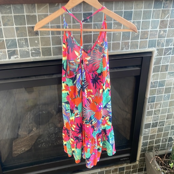 Vibrant Floral Spaghetti Strap Dress - Picture 3 of 3